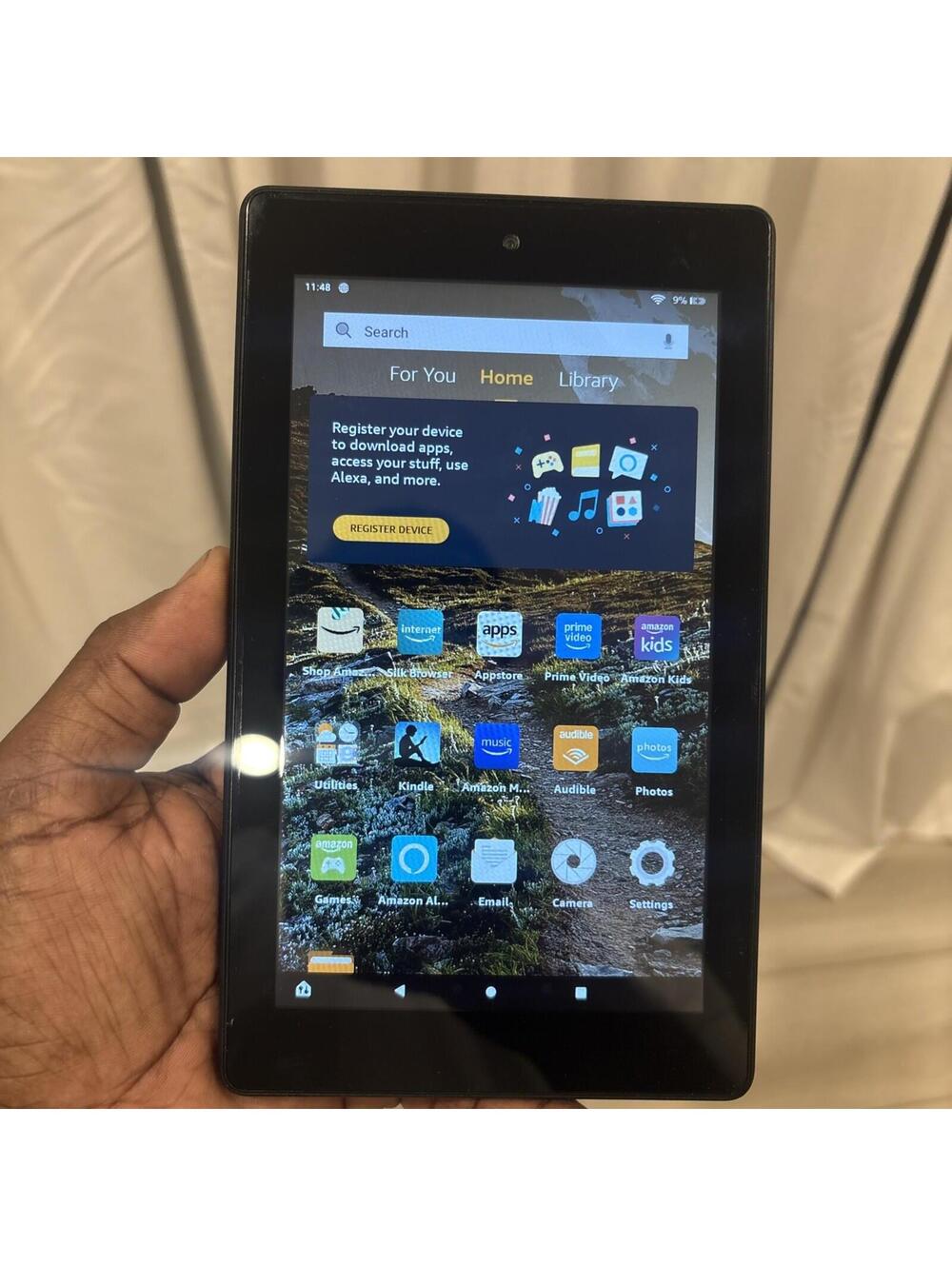 Amazon Fire 7 (9th Gen) M8S26G 16GB Wi-Fi Alexa 7'' Tablet - Black Factory Reset
